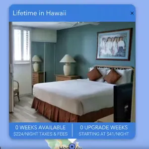 Orb.co booking calendar showing limited availability for Hawaii resorts