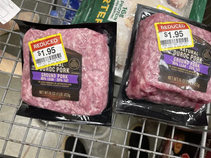 Kroger store aisle with discounted items
