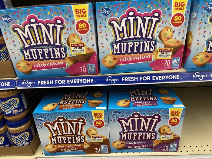 Discounted meat and bread items at Kroger available for bulk buying and freezing