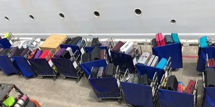 Overview of a cruise ship's luggage handling and delivery process