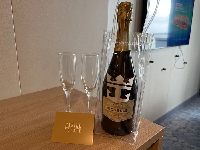 Royal Caribbean's Casino Royale complimentary bottle of wine, the 'Wine of Shame'